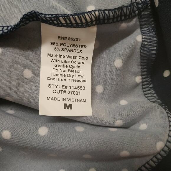 Perseption Concepts Polka Dot Top NWT - Picture 7 of 7